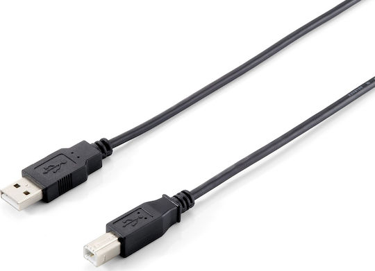 Equip USB 2.0 Кабел USB-A мъжки - USB-B мъжки Черен 1м 128863