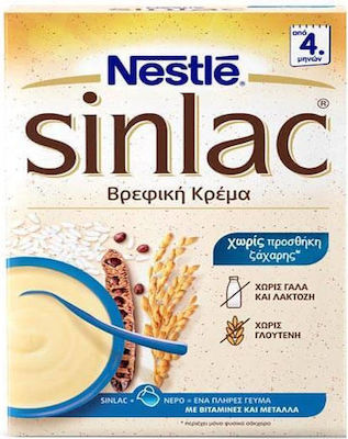 Nestle Βρεφική Κρέμα Sinlac Χωρίς Γλουτένη για 4m+ 500gr