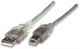 Manhattan 1.8m USB 2.0 Cable A-Male to B-Male Silver (333405)