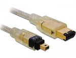 DeLock Firewire Cable 6-pin male - 4-pin male 2m