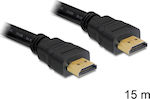 DeLock HDMI 1.4 Cable HDMI male - HDMI male 15m Μαύρο