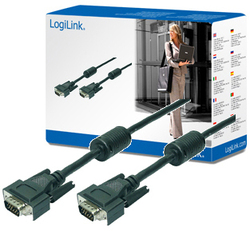 LogiLink Cablu VGA de sex masculin - VGA de sex masculin Negru 10m (CV0016)