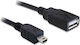 DeLock USB 2.0 Кабел USB-A женски - мини USB-B мъжки Черен 0.5м 82905