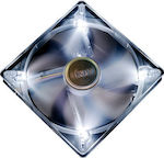 Akasa AK-195WH Case Fan 140mm με Λευκό Φωτισμό και Σύνδεση 3-Pin Λευκό