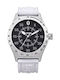 Superdry Sport Men's Watch 45mm Battery with White Rubber Strap