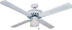 Karson DCF-4B1L 122cm Ceiling Fan with Light Fixture White