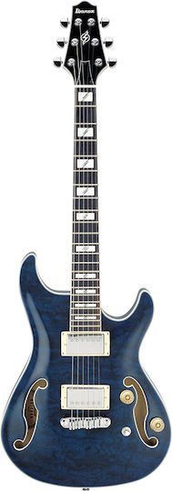 Ibanez AWD83 Electric Guitar ES with HH Pickup Configuration Transparent Blue