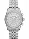 Michael Kors Lexington Women's Watch Chronograph with Silver Metal Bracelet