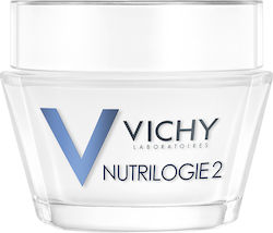 Vichy Nutrilogie 2 Light 24ωρη Ενυδατική Κρέμα Προσώπου Ημέρας για Ευαίσθητες Επιδερμίδες 50ml