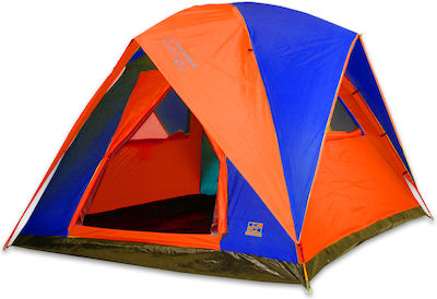 Panda Camping Tent Blue with Double Cloth 4 Seasons for 5 People 270x270x200cm Blue/Orange