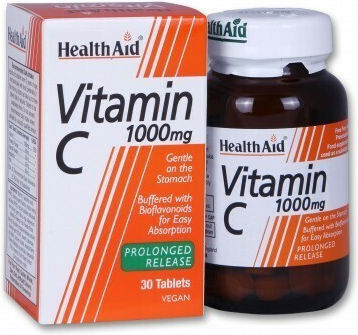 Health Aid Vitamin C Bioflavonoids 30 tabs Βιταμίνη για Ενίσχυση του Ανοσοποιητικού, τo Δέρμα & Αντιοξειδωτική δράση 1000mg 30 x 1 ταμπλέτες