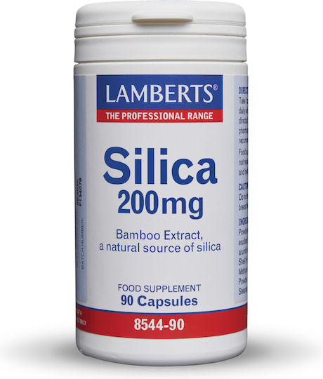 Lamberts Silica 200mg Supplement for Healthy Hair Skin & Nails 90 Capsules