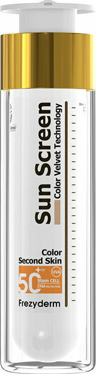 Frezyderm Sun Screen Color Velvet Αδιάβροχη Αντηλιακή Κρέμα Προσώπου SPF50 με Χρώμα 50ml