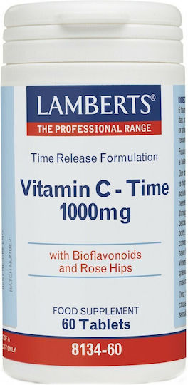 Lamberts Vitamin C Time Vitamin for Immune System Boost, the Skin & Antioxidant Action 1000mg 60 Tablets