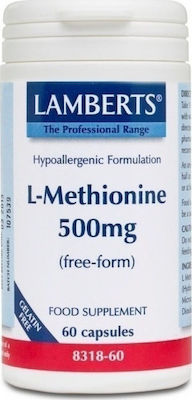 Lamberts L-Methionine 500mg 60 Mützen Ungesüßt