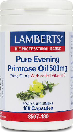 Lamberts Pure Evening Primrose Oil 500mg Supplement for Menopause 180 Capsules