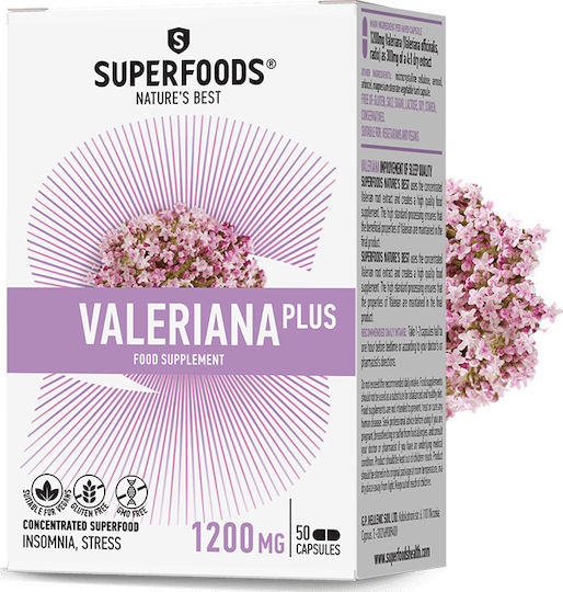 Superfoods Valeriana plus 300mg 50 caps