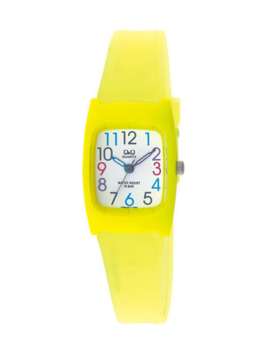 Q&Q VP65-J017Y Watch with Yellow Rubber Strap VP65-J017Y