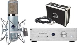 AKG Tube / Condenser XLR Microphone P820 Tube Shock Mounted/Clip On for Voice In Silver Colour