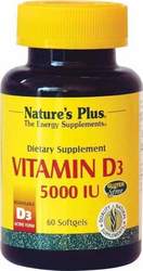 Nature's Plus Vitamin D3 5000 IU 60 Weiche Kapseln Nature's Plus Vitamin D3 5000 IU 60 Weiche Kapseln
