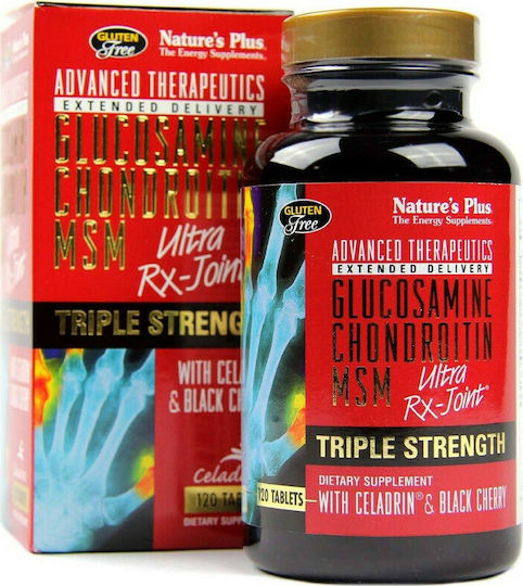Nature's Plus Triple Strength Ultra Rx-Joint Glucosamine, Chondroitin & MSM Συμπλήρωμα για την Υγεία Αρθρώσεων & Οστών 120 ταμπλέτες
