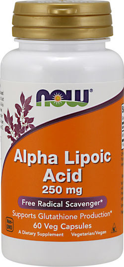 Now Foods Alpha Lipoic Acid Ειδικό Συμπλήρωμα Διατροφής 60 φυτικές κάψουλες
