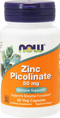 Now Foods Zinc Picolinate 50mg 60 veg. Kappen