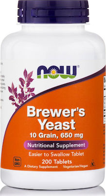 Now Foods Brewers Yeast 10gr 650mg 200 ταμπλέτες