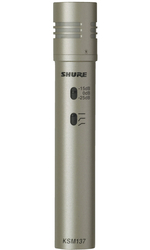 Shure Kondensator (Kleinmembran) / Elektret Mikrofon XLR KSM141 Shock Mounted/Clip-On-Montage für Studio in Silver Farbe KSM141/SL