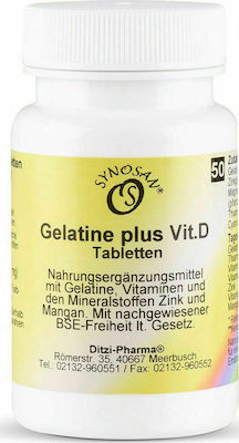 Metapharm Gelatine plus Vit D Vitamin for Immune System Boost & Bone Health 50 tabs