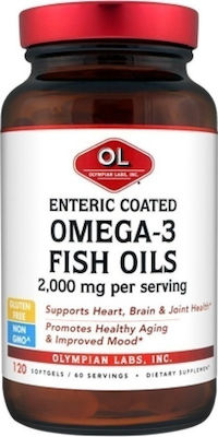 Olympian Labs Enteric Coated Omega-3 Fish Oil 2000mg 120 μαλακές κάψουλες