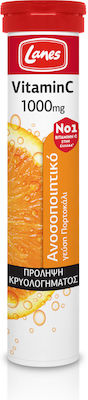 Lanes Vitamin C Eff Βιταμίνη για το Ανοσοποιητικό 1000mg Πορτοκάλι 20 αναβράζοντα δισκία