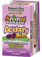 Nature's Plus Animal Parade Acidophikidz Probiotics for Children 90 chewable tabs Berry