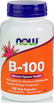 Now Foods B-100 Витамин за Енергия, Косата & Кожата 100 капси