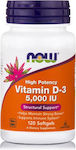 Now Foods Vitamin D-3 Витамин за Подсилване на имунната система 5000иу 120 софтджел