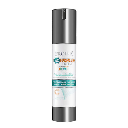 Froika AC Cream Oil Free Pump Слънцезащитен Крем За Лице SPF30 50ml