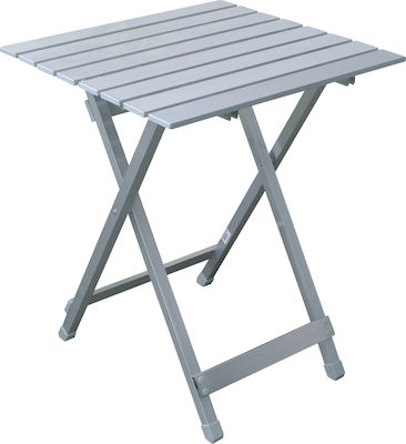 Unigreen Tabelle Aluminium Klappbar für Camping 50x50x64cm Weiß