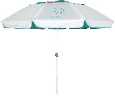 Escape Umbrelă de Plajă Aluminiu cu Diametru de 2.20m cu Protecție UV și Ventilație Albastră