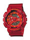 Casio G-Shock Watch Chronograph Battery with Red Rubber Strap