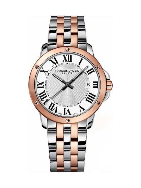 Raymond Weil Ανδρικό Ρολόι 39mm Μπαταρίας με Ασημί Μεταλλικό Μπρασελέ