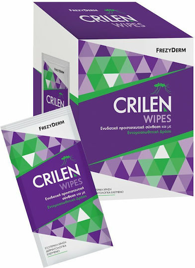 Frezyderm Crilen Εντομοαπωθητικά Μαντηλάκια Υγρά Κατάλληλα για Παιδιά 20τμχ