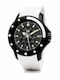 Folli Follie Γυναικείο Ρολόι 42mm Μπαταρίας με Λευκό Καουτσούκ Λουράκι