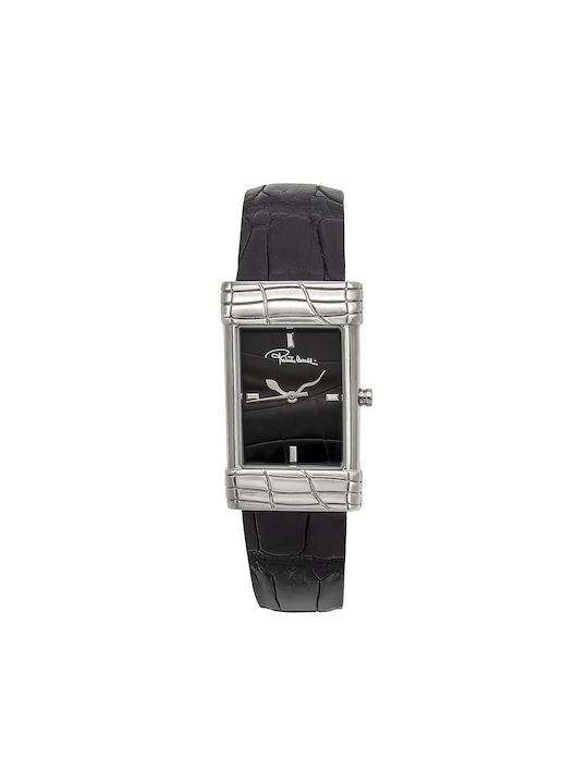 Roberto Cavalli Watch with Black Leather Strap