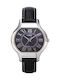 Timex Watch with Black Leather Strap