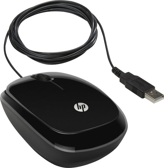 HP X1200 Wired Ergonomic Mouse Black