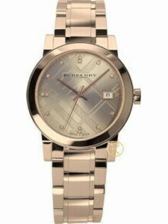 Burberry Women's Watch with Gold Metal Bracelet