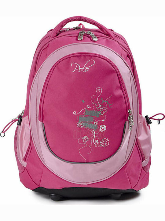 Polo Vega School Bag Backpack Junior High-High School in Fuchsia color