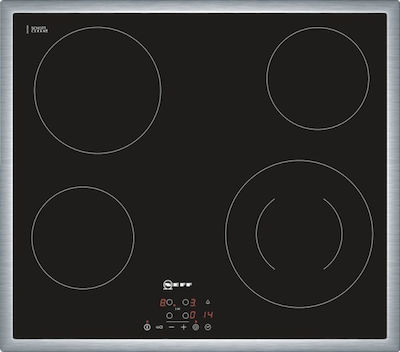 Neff Autonomous Cooktop with Ceramic Burners and Locking Function 58.3x51.3cm