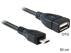 DeLock 83183 83183 Regular USB 2.0 La Micro USB 0.5m Negru