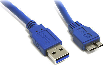 Regulat USB 3.0 spre micro USB Cablu Albastru 1.5m 1buc